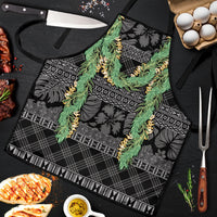 Hawai'i Paniolo Maile Twisted Lei Apron Obsidian Black