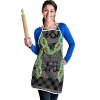 Hawai'i Paniolo Maile Twisted Lei Apron Obsidian Black