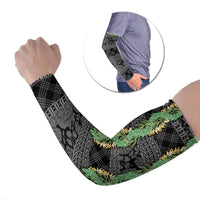 Hawai'i Paniolo Maile Twisted Lei Arm Sleeves Obsidian Black