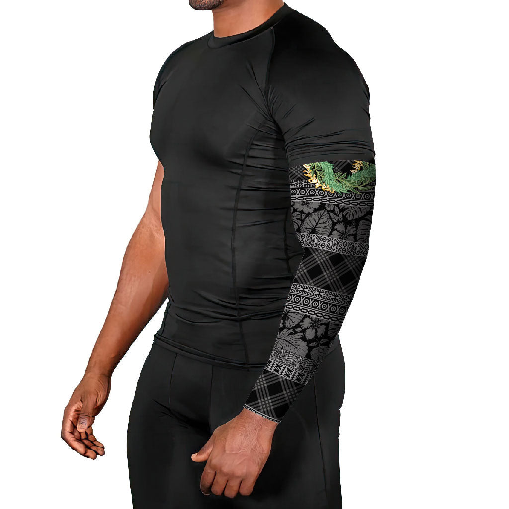 Hawai'i Paniolo Maile Twisted Lei Arm Sleeves Obsidian Black