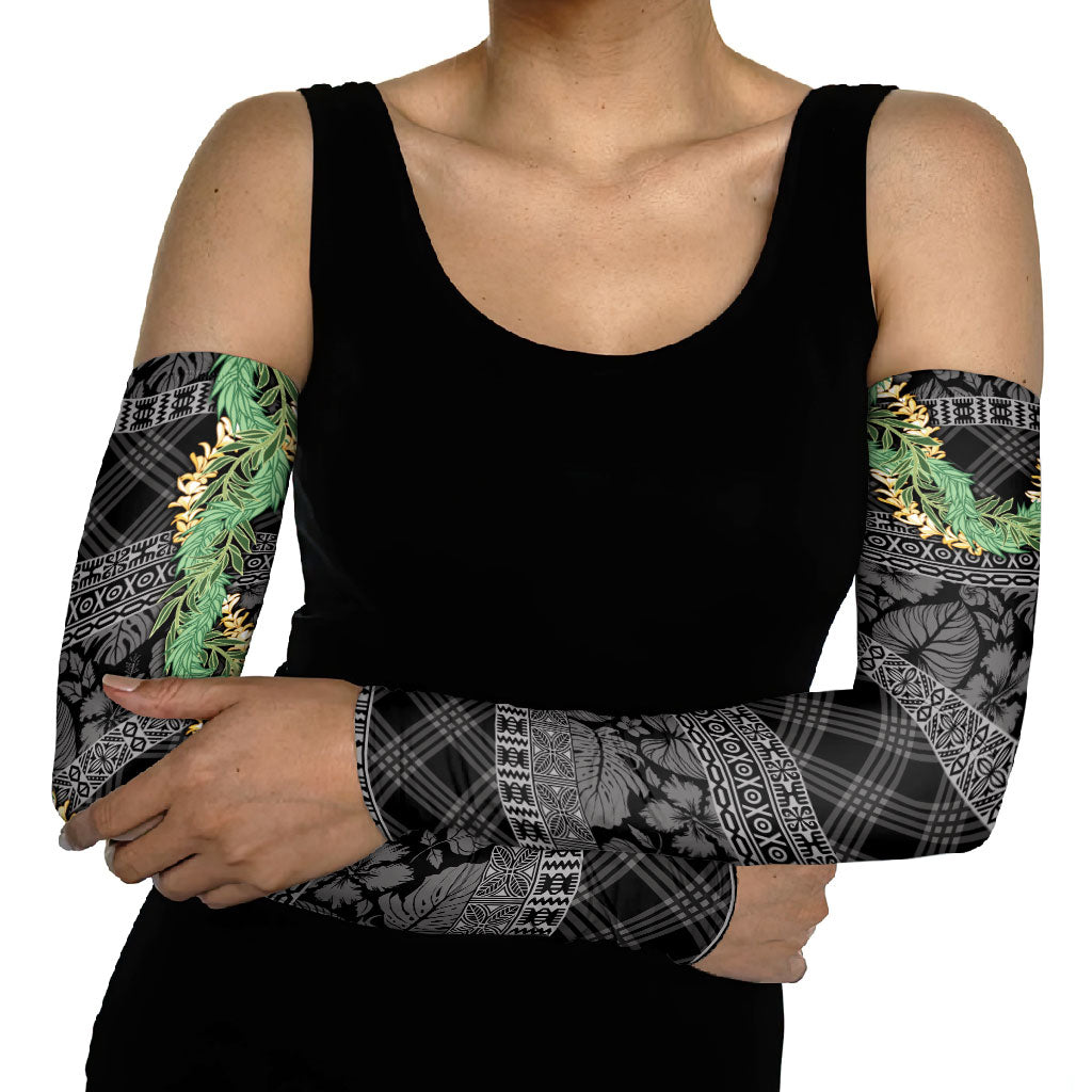 Hawai'i Paniolo Maile Twisted Lei Arm Sleeves Obsidian Black