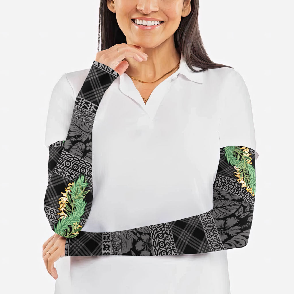 Hawai'i Paniolo Maile Twisted Lei Arm Sleeves Obsidian Black