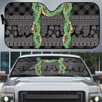 Hawai'i Paniolo Maile Twisted Lei Auto Sun Shade Obsidian Black