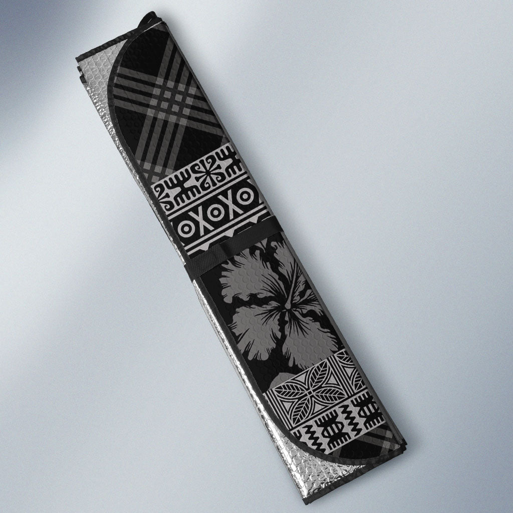 Hawai'i Paniolo Maile Twisted Lei Auto Sun Shade Obsidian Black
