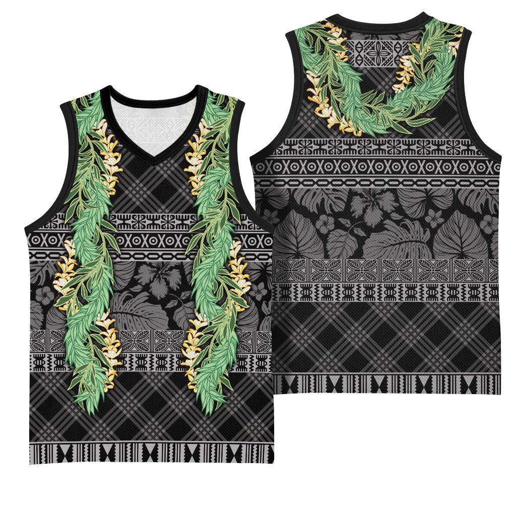 Hawai'i Paniolo Maile Twisted Lei Basketball Jersey Obsidian Black