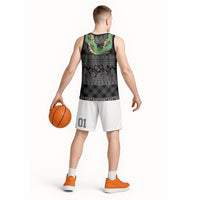 Hawai'i Paniolo Maile Twisted Lei Basketball Jersey Obsidian Black