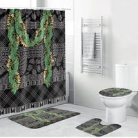 Hawai'i Paniolo Maile Twisted Lei Bathroom Set Obsidian Black