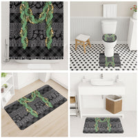 Hawai'i Paniolo Maile Twisted Lei Bathroom Set Obsidian Black