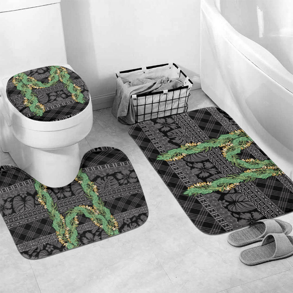 Hawai'i Paniolo Maile Twisted Lei Bathroom Set Obsidian Black