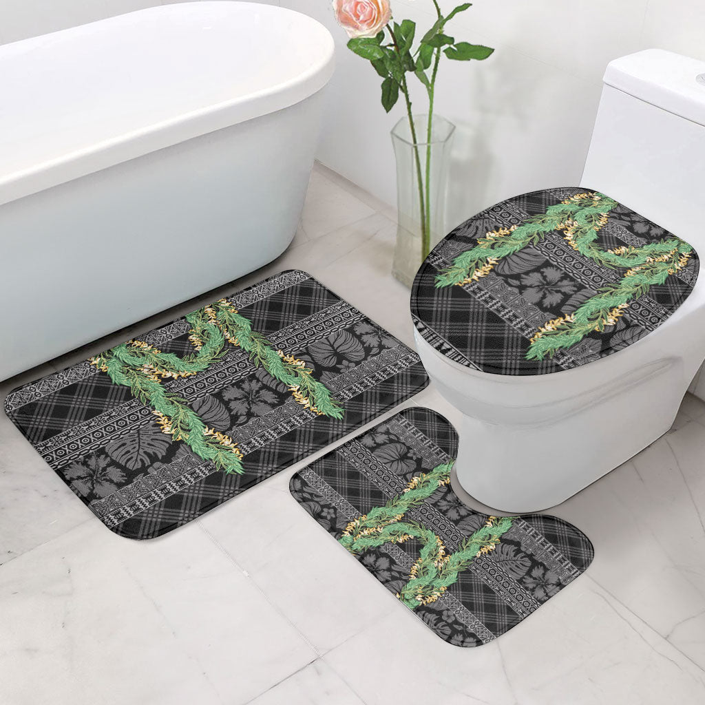 Hawai'i Paniolo Maile Twisted Lei Bathroom Set Obsidian Black