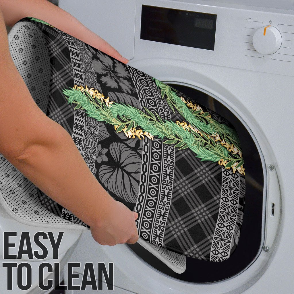 Hawai'i Paniolo Maile Twisted Lei Bathroom Set Obsidian Black