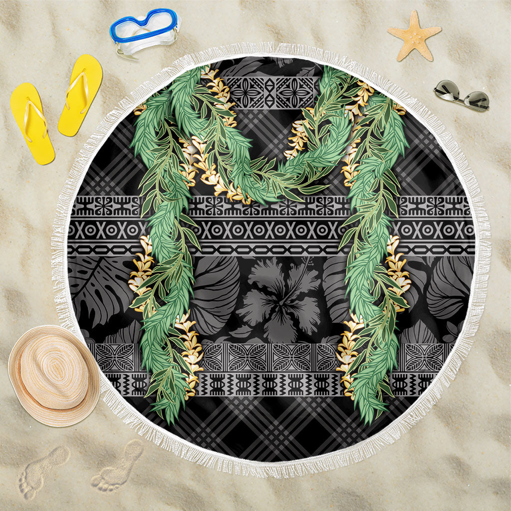 Hawai'i Paniolo Maile Twisted Lei Beach Blanket Obsidian Black