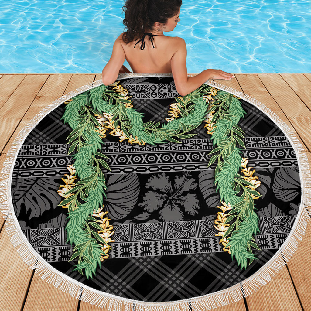 Hawai'i Paniolo Maile Twisted Lei Beach Blanket Obsidian Black