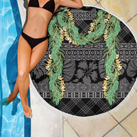 Hawai'i Paniolo Maile Twisted Lei Beach Blanket Obsidian Black