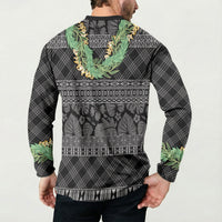 Hawai'i Paniolo Maile Twisted Lei Button Sweatshirt Obsidian Black