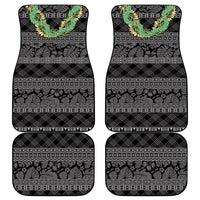 Hawai'i Paniolo Maile Twisted Lei Car Mats Obsidian Black