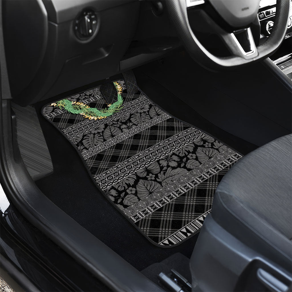 Hawai'i Paniolo Maile Twisted Lei Car Mats Obsidian Black