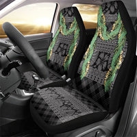 Hawai'i Paniolo Maile Twisted Lei Car Seat Cover Obsidian Black
