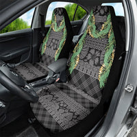 Hawai'i Paniolo Maile Twisted Lei Car Seat Cover Obsidian Black
