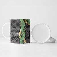 Hawai'i Paniolo Maile Twisted Lei Ceramic Mug Obsidian Black