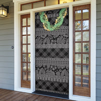 Hawai'i Paniolo Maile Twisted Lei Door Cover Obsidian Black