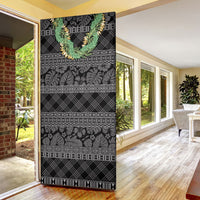 Hawai'i Paniolo Maile Twisted Lei Door Cover Obsidian Black