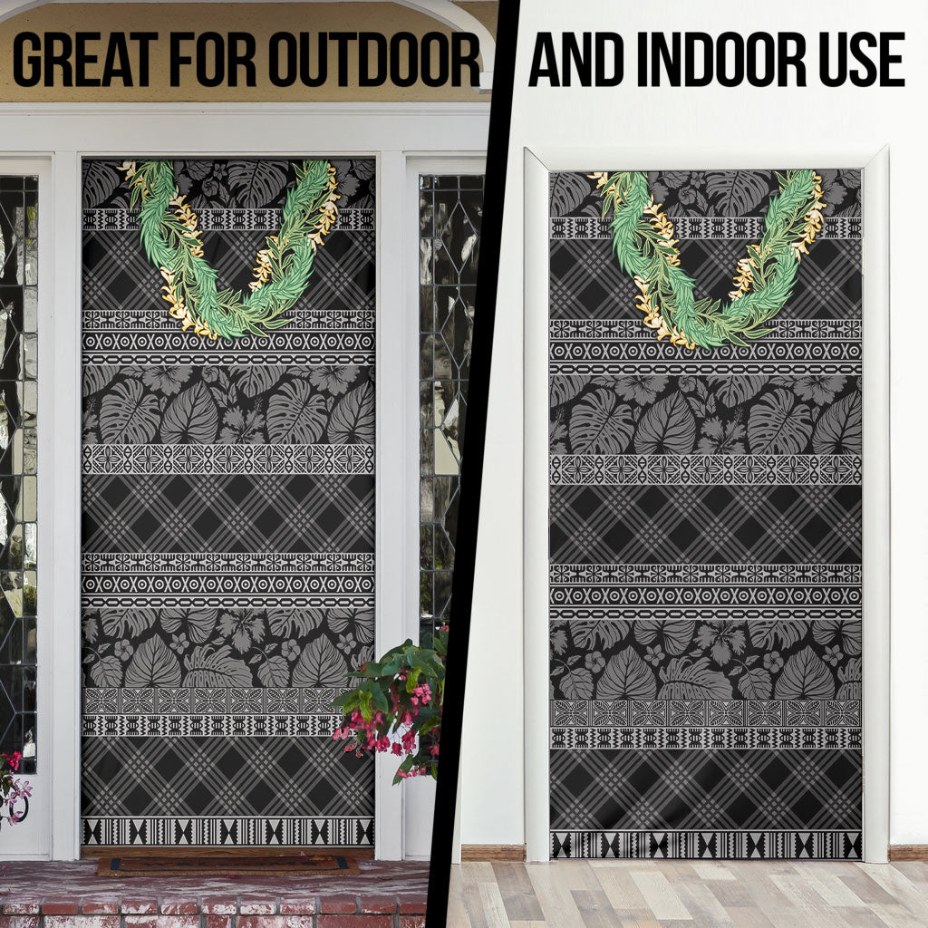 Hawai'i Paniolo Maile Twisted Lei Door Cover Obsidian Black