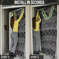 Hawai'i Paniolo Maile Twisted Lei Door Cover Obsidian Black