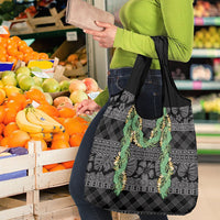 Hawai'i Paniolo Maile Twisted Lei Grocery Bag Obsidian Black