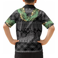 Hawai'i Paniolo Maile Twisted Lei Kid Hawaiian Shirt Obsidian Black