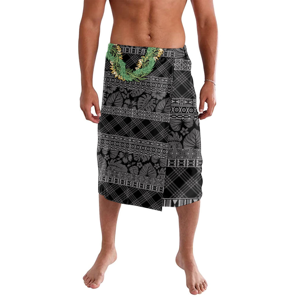 Hawai'i Paniolo Maile Twisted Lei Lavalava Obsidian Black