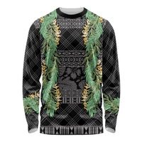 Hawai'i Paniolo Maile Twisted Lei Long Sleeve Shirt Obsidian Black