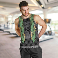 Hawai'i Paniolo Maile Twisted Lei Men Tank Top Obsidian Black