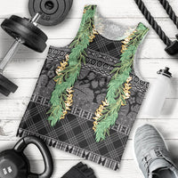 Hawai'i Paniolo Maile Twisted Lei Men Tank Top Obsidian Black