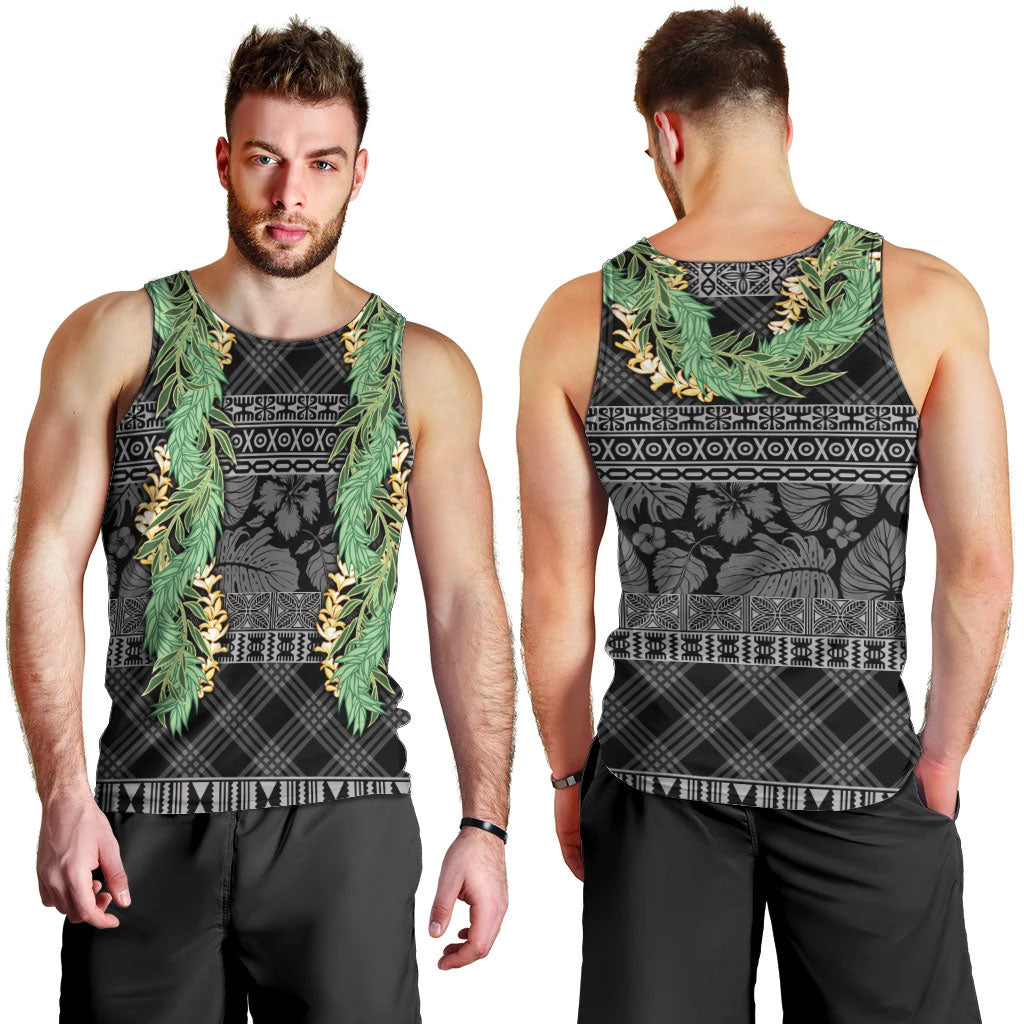 Hawai'i Paniolo Maile Twisted Lei Men Tank Top Obsidian Black