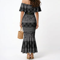 Hawai'i Paniolo Maile Twisted Lei Mermaid Dress Obsidian Black