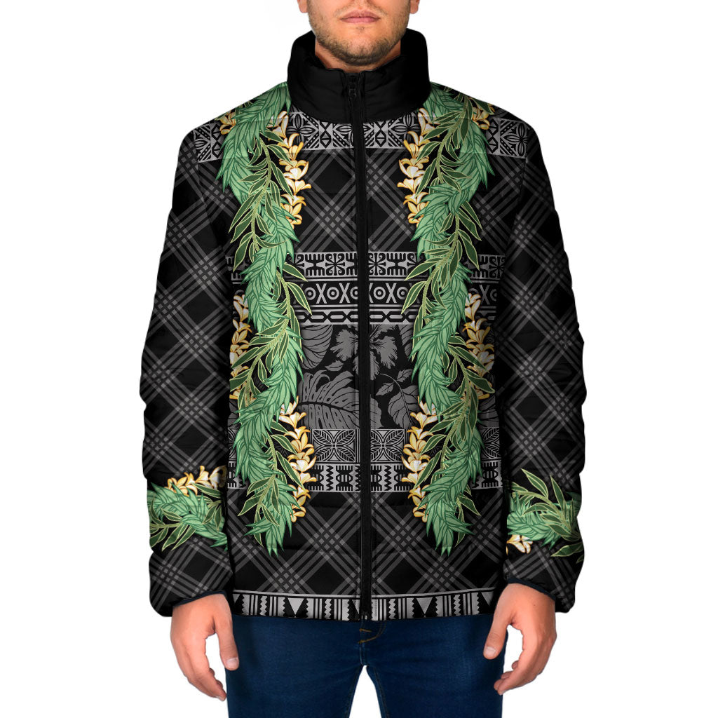 Hawai'i Paniolo Maile Twisted Lei Padded Jacket Obsidian Black