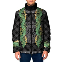 Hawai'i Paniolo Maile Twisted Lei Padded Jacket Obsidian Black