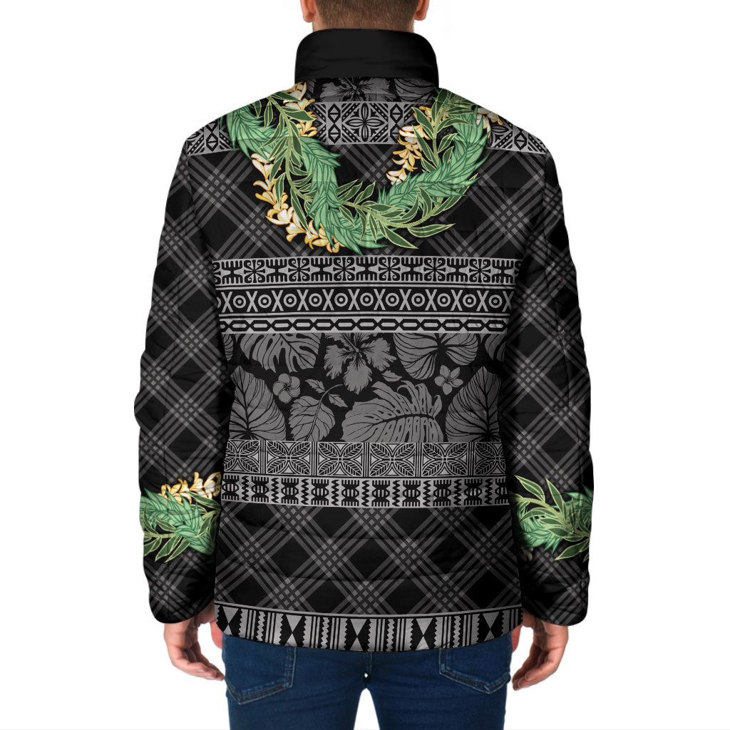 Hawai'i Paniolo Maile Twisted Lei Padded Jacket Obsidian Black