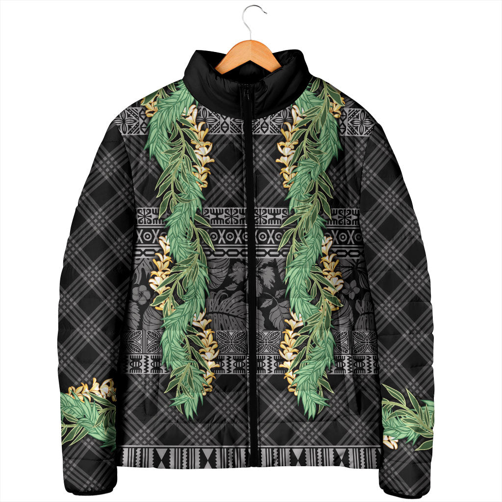 Hawai'i Paniolo Maile Twisted Lei Padded Jacket Obsidian Black