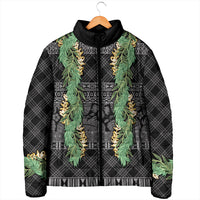 Hawai'i Paniolo Maile Twisted Lei Padded Jacket Obsidian Black