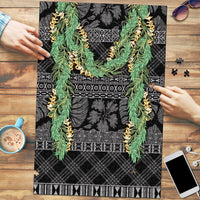 Hawai'i Paniolo Maile Twisted Lei Puzzle Obsidian Black