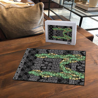 Hawai'i Paniolo Maile Twisted Lei Puzzle Obsidian Black