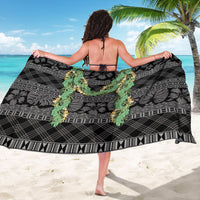 Hawai'i Paniolo Maile Twisted Lei Sarong Obsidian Black