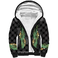 Hawai'i Paniolo Maile Twisted Lei Sherpa Hoodie Obsidian Black