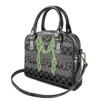 Hawai'i Paniolo Maile Twisted Lei Shoulder Handbag Obsidian Black