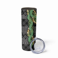Hawai'i Paniolo Maile Twisted Lei Skinny Tumbler Obsidian Black