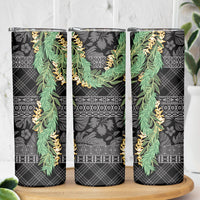 Hawai'i Paniolo Maile Twisted Lei Skinny Tumbler Obsidian Black