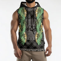 Hawai'i Paniolo Maile Twisted Lei Sleeveless Hoodie Obsidian Black