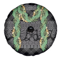 Hawai'i Paniolo Maile Twisted Lei Spare Tire Cover Obsidian Black